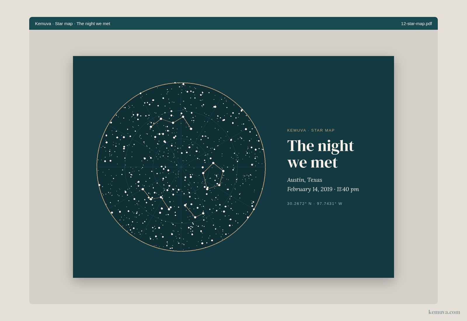 Star map sample